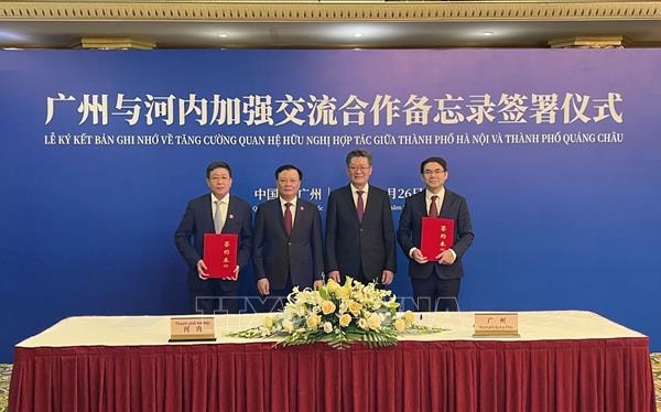 Thành phố Hà Nội và thành phố Quảng Châu Trung Quốc tăng cường hợp tác thương mại, du lịch